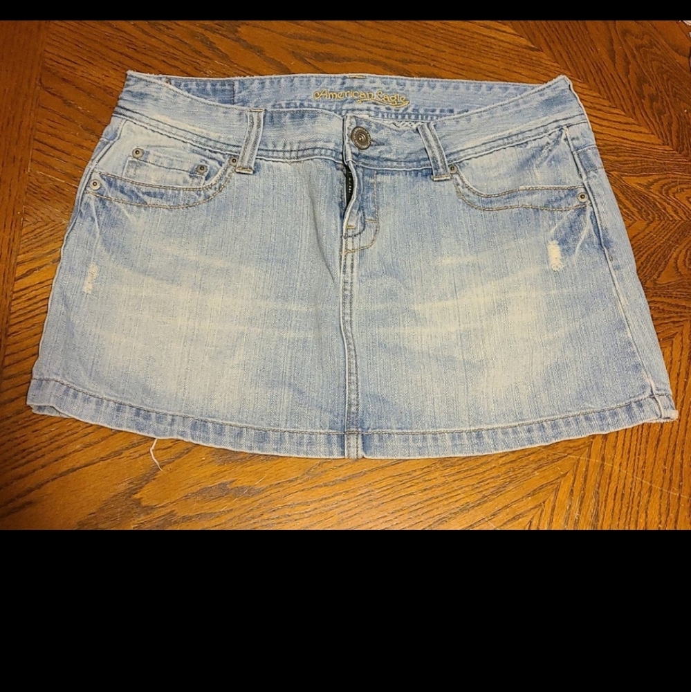 American Eagle Outfitters Light Blue Denim Mini Skirt